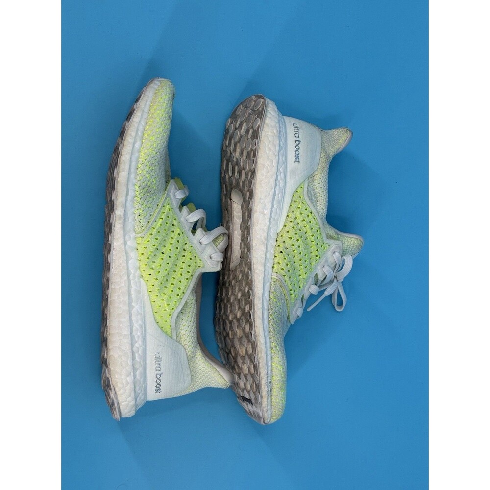 adidas UltraBoost Clima Solar Yellow Men’s 8.5 White AQ0481 Running Shoes